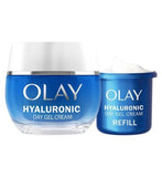 Olay Hyaluronic Acid Day Cream 50ml 50ml Refill Bundle
