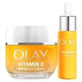 Olay Vitamin C Anti-Dark Spot Day Cream & Serum 90ml Bundle