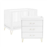 Babymore Kimi Acrylic 2 Piece Cot Bed And Changing Chest Nursery Set