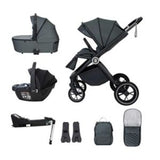 Babymore Kai Travel System Coco Car Seat Base Forest Grey Baby Prams