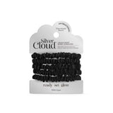 Silver Cloud Hair Scrunchies Black 5 Pack (British brand)