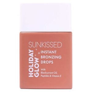 Sunkissed Holiday Glow bronzing drops for face care (British brand)