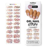 MoYou London Gel Nail Strip 03 with Nail File and Wooden Stick