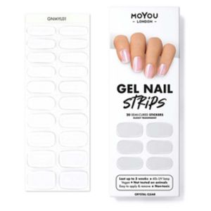 Moyou London gel nail strips crystal clear, imported from the UK