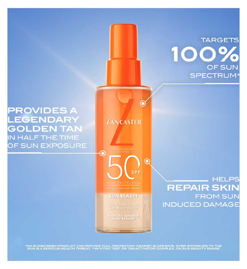 Lancaster Sun Body Water SPF50 100ml sunscreen, UK version