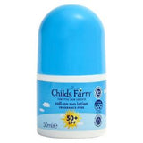 Childs Farm SPF 50+ Roll-On Sun Lotion Fragrance Free Sunscreen for Kids 50ml