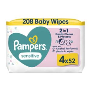Pampers Sensitive Baby Wipes 208 wipes, imported from the UK