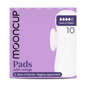 Mooncup Organic Heavy Night Pads 10 pack, imported from the UK