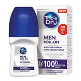 Triple Dry Men's Roll On fragrance free 50ml, imported from the UK