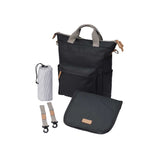 Bababing Daypack Changing Bag Black Unisex Backpack 39x32x14cm