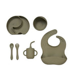 Bababing baby feeding set in olive colour - British product