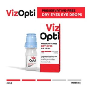 Viz Opti dry eye drops preservative free 10ml (British brand)