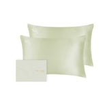 Silk Addict Mulberry Silk Pillowcase Olive Green Twin Pack 75x50cm