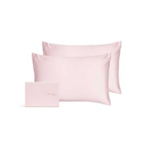 Silk Addict 100 % Mulberry Silk Pillowcase Pale Pink, Twinpack