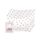 Silver Cloud Silver Ion Satin Pillowcase Heart Print 4 Pack