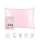 Silver Cloud pink fluffy eye mask and pillowcase set (British brand)