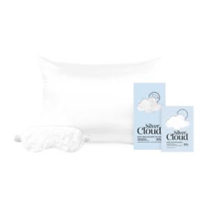 Silver Cloud Eye Mask Pillowcase Set Sleep Accessories Standard Size