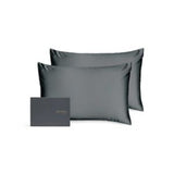 Silk Addict 100% Mulberry Silk Pillowcase Charcoal Twin Pack 75x50cm
