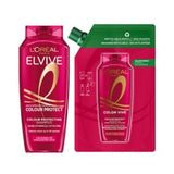 L'Oreal Paris Elvive Colour Protect Shampoo with Refill Pouch Bundle