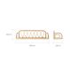 CuddleCo Aria Rattan Wall Shelf Large - British product