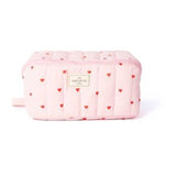 The Flat Lay Co. Marshmallow Flat Lay Makeup Bag Sweet Pink Hearts