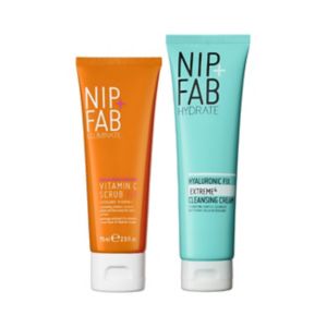 Nip+Fab cleansing cream and vitamin C scrub duo, imported from the UK