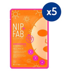 Nip+Fab Vitamin C Sheet Mask x5 Pack, imported from the UK
