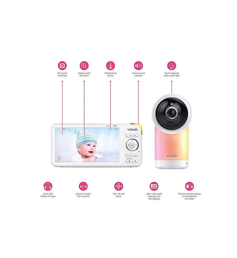 VTech Smart Video Baby Monitor RM5766HD 5 inch screen (British brand)