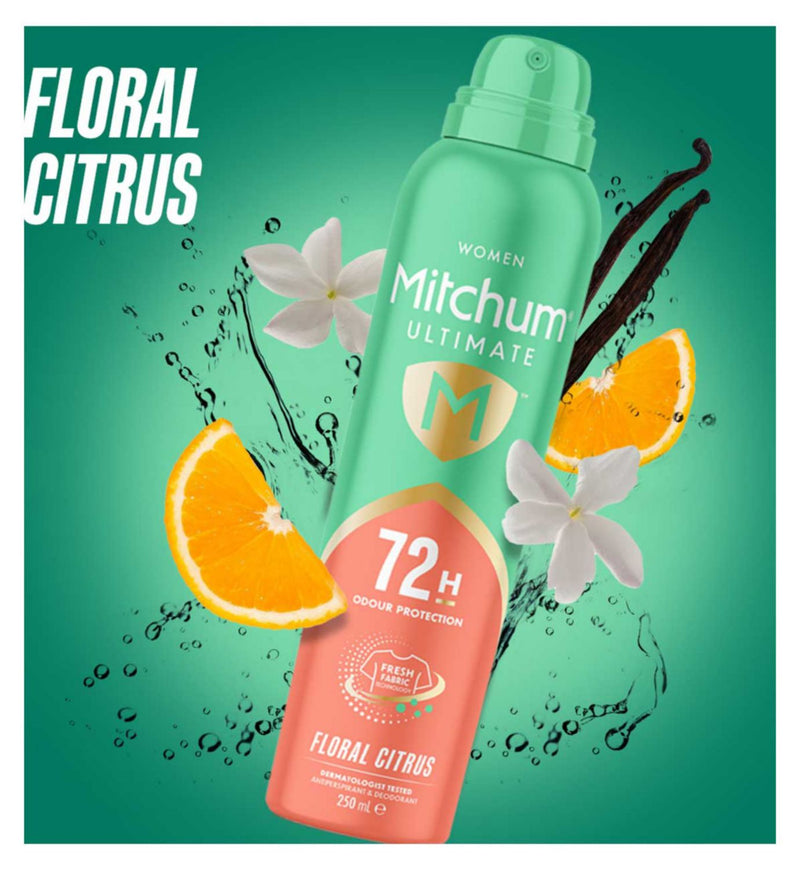 Mitchum Women Ultimate Floral Citrus Anti-Perspirant 250ml (British brand)