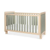 Tutti Bambini Kuba Cot Bed Golden Oak and Sage Weave