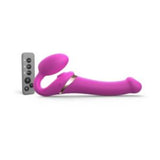 Strap On Me Bendable Strap On Multi Orgasm Vibrator Fuchsia Medium