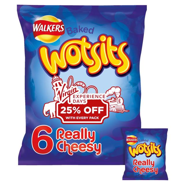 Walkers Wotsits Really Cheesy Multipack Snacks 6 per pack GOODS M&S