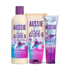 Aussie Oh My Gloss Hair Care Bundle 400ml 200ml 160ml - British product