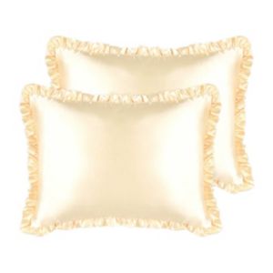 Silver Cloud frilly pillowcase Twin Pack Buttercup Collection (British brand)