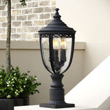 Feiss English Bridle 3 light exterior pedestal lantern - British product