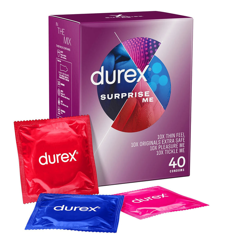 Durex condoms variety pack, 40 count - British product