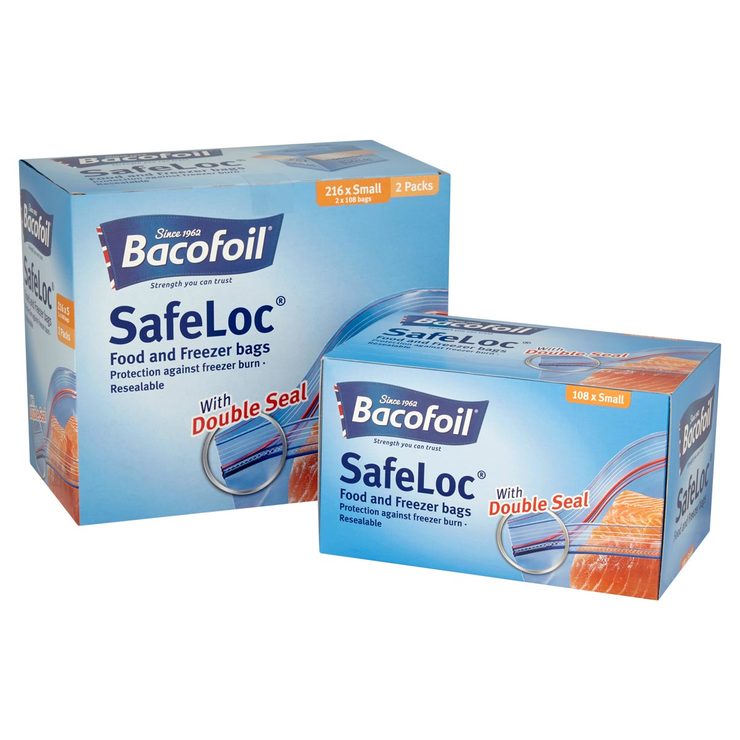 Bacofoil food and freezer small bags 216 pack - British product