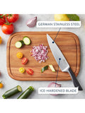 Tefal German stainless steel knife set with chef's, utility, and paring knives, 3 piece, UK version