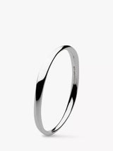 Sterling Silver Bevel Cirque Bangle with Classic Design