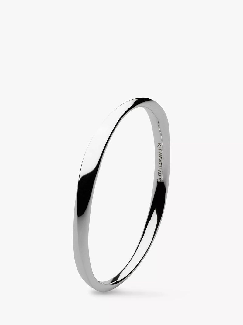 Kit Heath sterling silver Bevel Cirque bangle with classic design, UK version