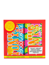 Tony's Chocolonely Milk Chocolate Chip Cookie and Milk Pecan Caramel Duo Gift Pack 350g