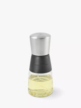 Stainless Steel Oil and Vinegar Mister with Clear Base and Silver Finish