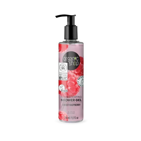 Organic Shop Shower Gel Sweet Raspberry 280ml, imported from the UK