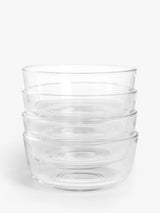 John Lewis Glass Dessert Bowls Clear Set of 4 14.5cm