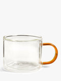 John Lewis orange glass coffee mug 280ml, UK version