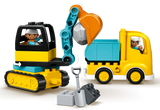 Lego DUPLO Truck and Tracked Excavator Construction Set 20 Pieces