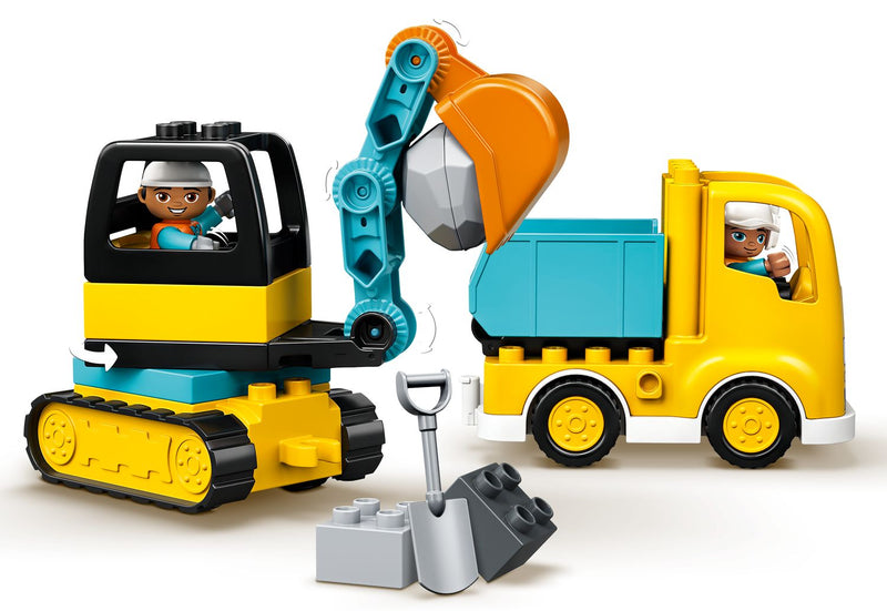 Lego Duplo Truck and Tracked Excavator Construction Set 20 Pieces (British brand)
