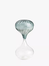 Green Glass Sand Timer with 60-Minute Duration