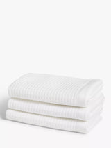 Pure Cotton Waffle Face Cloths, Pack of 3, White
