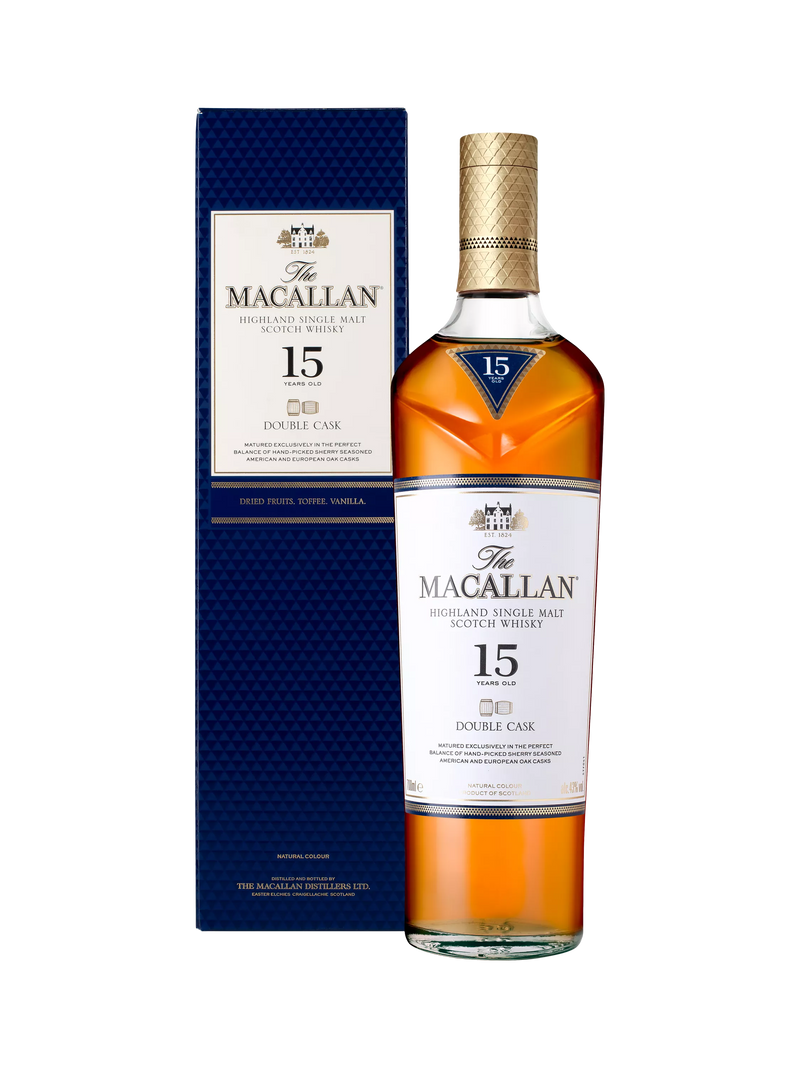 The Macallan 15 Year Old Single Malt Scotch Whisky 70cl (British brand)